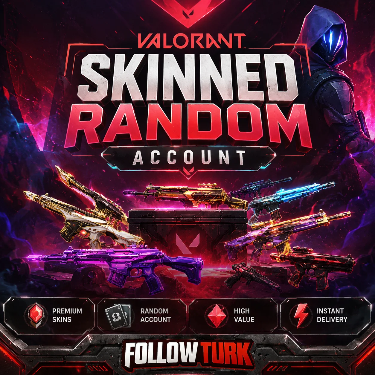 Cuenta aleatoria de Valorant con skins