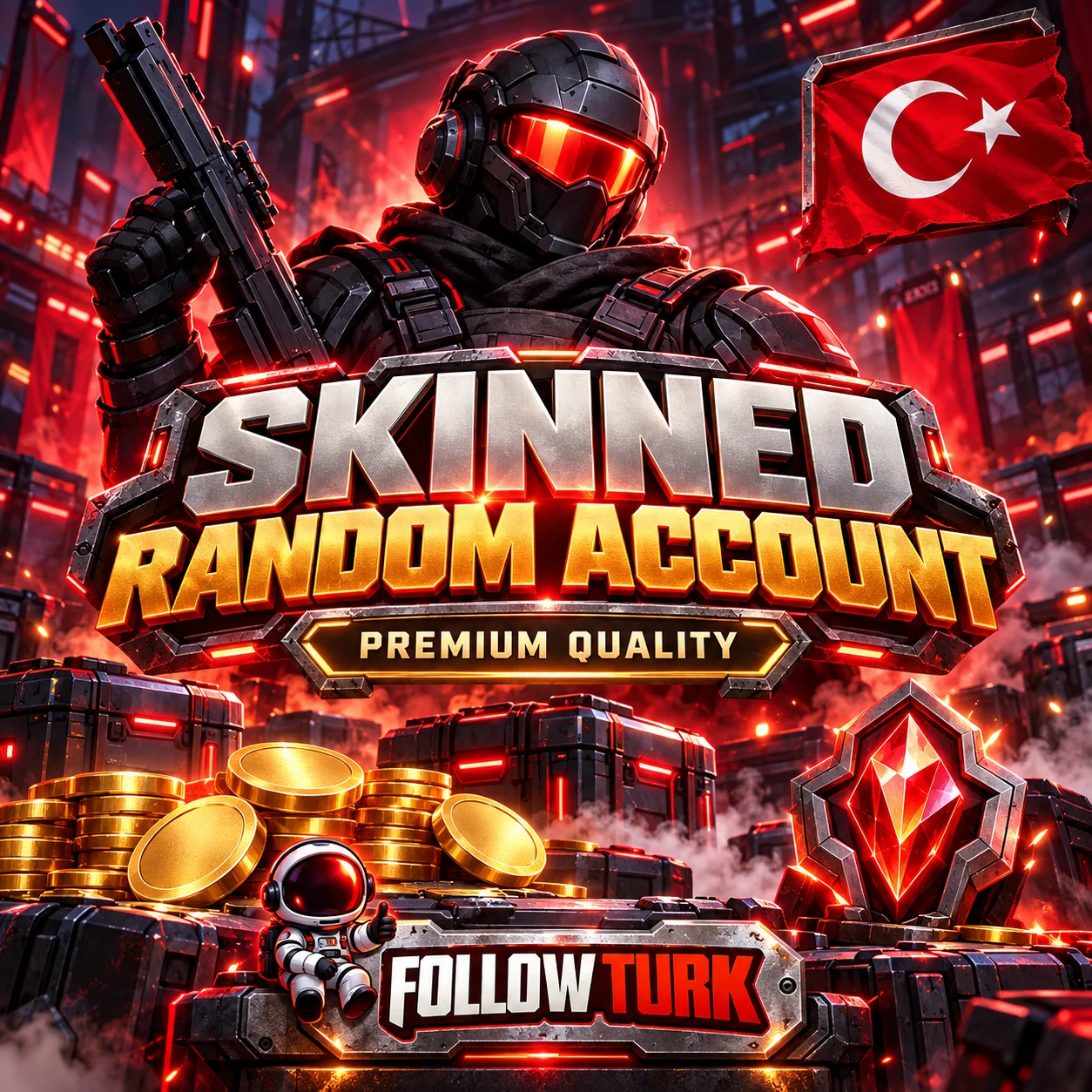 TR - Cuenta aleatoria de Valo con skins (Turquía) - Acceso completo - FollowTurk