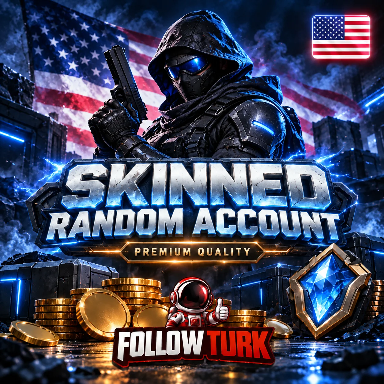 NA - Cuenta aleatoria con skins de Norteamérica - Acceso completo - FollowTurk
