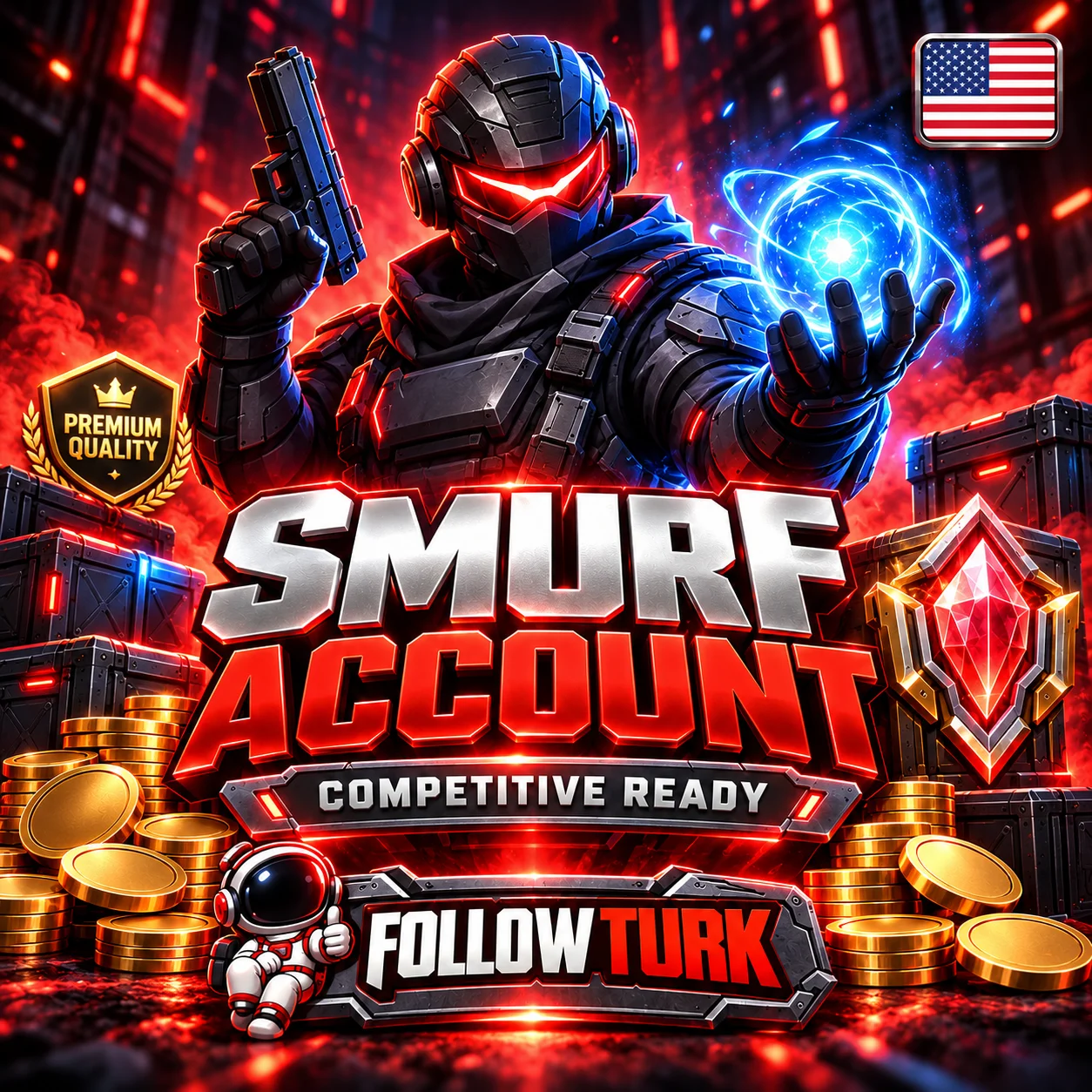 Cuenta Smurf de Norteamérica (NA) - FollowTurk
