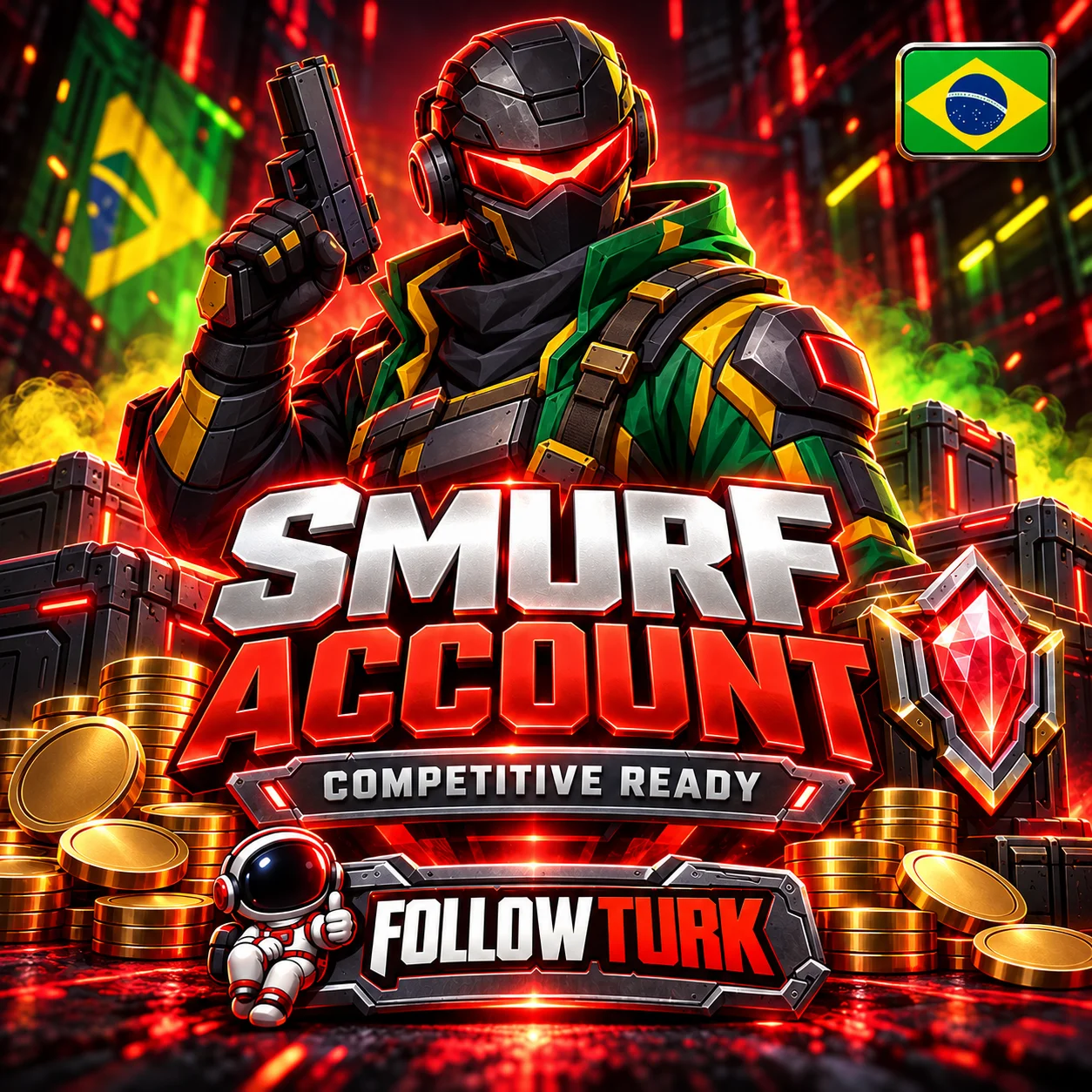 Cuenta Smurf de Brasil (BR) para Valo - FollowTurk