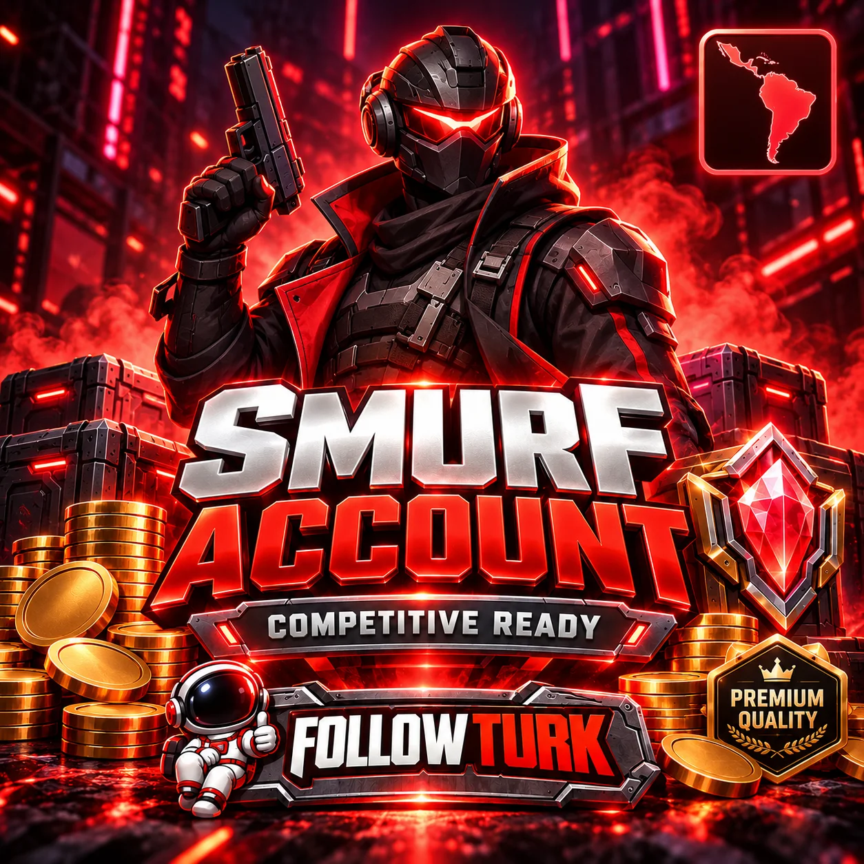 Cuenta Smurf de Valo Latinoamérica (LA) - FollowTurk